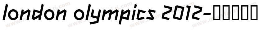 london olympics 2012字体转换
